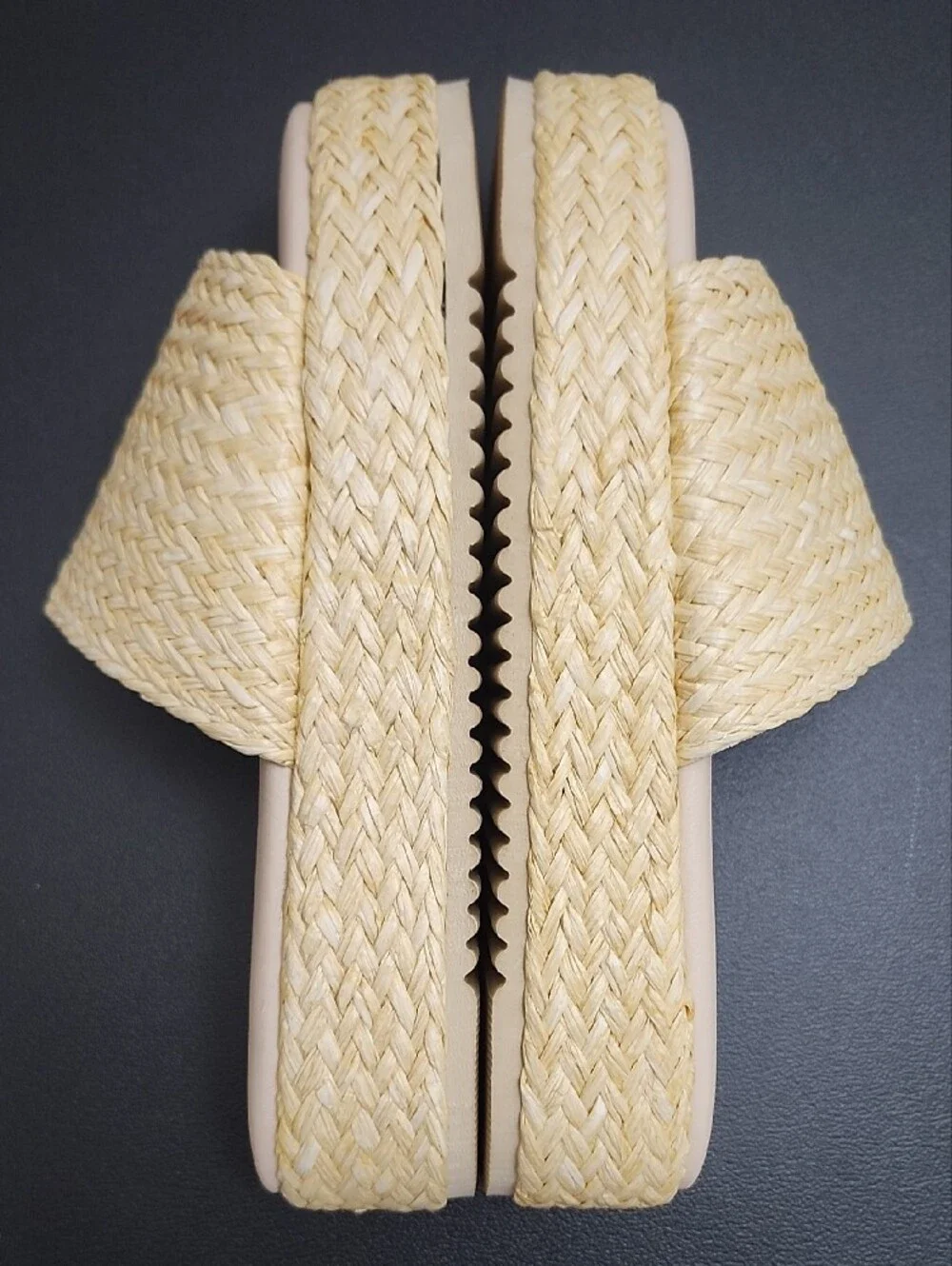 Matisse x Anthropologie Montego Woven Raffia Platform Slide Sandals